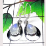 Rainbow Moonstone A - SPE998-Cab Multi Gemstone Stunning Earring