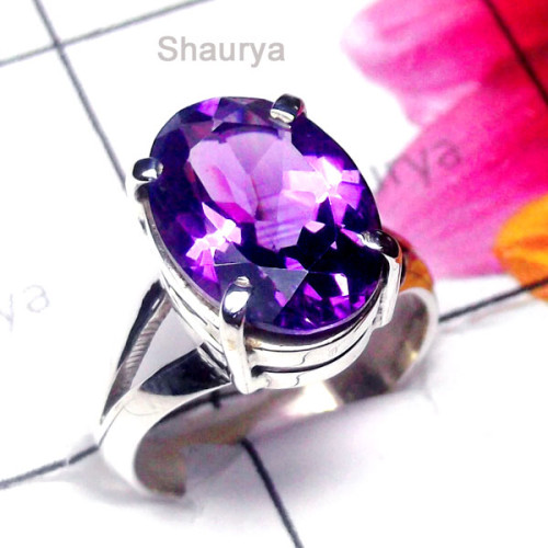 Amethyst C - SPR997-925 Sterling Silver Gorgeous Gemstone Ring Amethyst C - SPR997-925 Sterling Silver Gorgeous Gemstone Ring