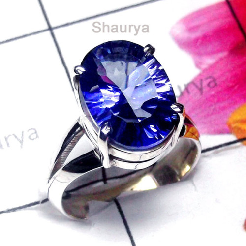 Blue Mystic O - SPR997-925 Sterling Silver Gorgeous Gemstone Ring Blue Mystic O - SPR997-925 Sterling Silver Gorgeous Gemstone Ring