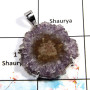 Amethyst Stalactite - B SPS878 - Solid 925 Sterling Silver Amethyst Stalactite Stone Prong Setting Big Pendant