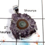 Amethyst Stalactite - H SPS881 - Latest Collection Solid 925 Sterling Silver Prong Setting Pendant
