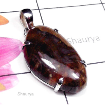 Petrified Wood A - SPS991-Petrified Wood Gemstone Natural Pendant Petrified Wood A - SPS991-Petrified Wood Gemstone Natural Pendant