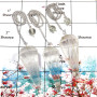 3 Pcs Crystal Quartz - E SPU999 - Handmade Crystal Quartz Stone Made In Brass Silver Plated 3 Pcs Pendulum Lots