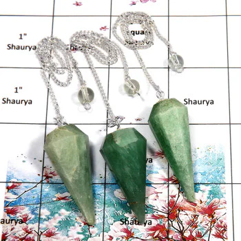 3 Pcs Amazonite - F SPU999 - Natural Amazonite Gemstone Brass Silver Plated 3 Pcs Pendulum Lots