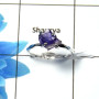 Natural Raw Amethyst Silver Prong Ring-SRR976-A