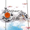 Carnelian Cut L - SSE836 - Solid 925 Sterling Silver Natural Carnelian Cut Gemstone For Girl's Stud Earrings
