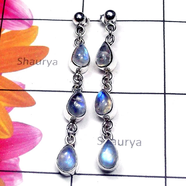 Rainbow O - SSE994-Sterling Silver Lovely Gemstone Fancy Stud Earring Rainbow O - SSE994-Sterling Silver Lovely Gemstone Fancy Stud Earring