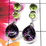 Mystic quartz O - SSE997-Beautiful gems stud silver Earring