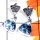 Blue Topaz A - SSE998-Exclusive Gemstone Fancy Stud Earring