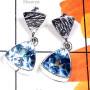 Blue Topaz A - SSE998-Exclusive Gemstone Fancy Stud Earring