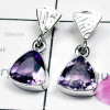 Amethyst E - SSE998-Exclusive Gemstone Fancy Stud Earring