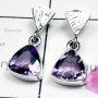 Amethyst E - SSE998-Exclusive Gemstone Fancy Stud Earring