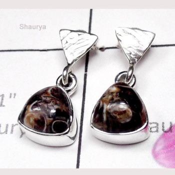 Turtella Jasper F - SSE998-Exclusive Gemstone Fancy Stud Earring