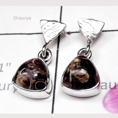 Turtella Jasper F - SSE998-Exclusive Gemstone Fancy Stud Earring