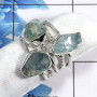Aquamarine Rough Gemstone - C STK921 - Newly Arrival Blue Aquamarine Rough Stone 925 Sterling Silver 5 Pcs Stacking Ring