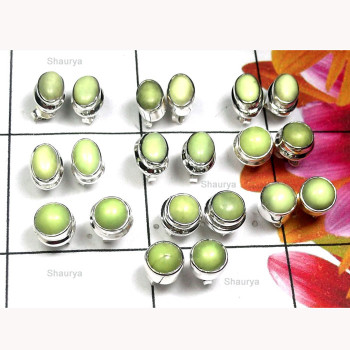 10 Pcs. Lemon Prace F - SVP995-Sterling Silver Precious Gemstone Stud Earring