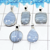 100 Grams Blue Lace Agate Pendants A - WBP100BLA - Assorted 925 Silver Pendants 100 Grams Blue Lace Agate Pendants A - WBP100BLA - Assorted 925 Silver Pendants