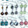 100 Pairs Light weight Bejel Dangle Earrings in Cab Stones in Serling Silver 925: SIWLBJE001