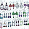 100 Pairs Light weight Bejel Dangle Earrings in Cab Stones in Serling Silver 925: SIWLBJE001 100 Pairs Light weight Bejel Dangle Earrings in Cab Stones in Serling Silver 925: SIWLBJE001
