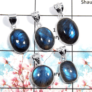 Labradorite - O WSP991 - Newly Arrival Natural Blue Fire Labradorite 925 Silver 5 Pcs. Combo Value Pack Pendant Lot Labradorite - O WSP991 - Newly Arrival Natural Blue Fire Labradorite 925 Silver 5 Pcs. Combo Value Pack Pendant Lot