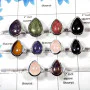 Assorted Gemstone O - WSL988 - 100 gms Wholesale Lot Solid 925 Sterling Silver Natural Mix Cab Gemstone Ring 14 to 18 Pcs