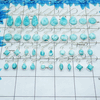 Natural Larimar Cab Earring B - WSL991 100 Grams Assorted Lots Cab Mix Shape Gemstone 925 Sterling Silver Plain Earrings Approx. Natural Larimar Cab Earring B - WSL991 100 Grams Assorted Lots Cab Mix Shape Gemstone 925 Sterling Silver Plain Earrings Approx.