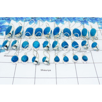Natural Blue Smithsonite Cab O - WSL993 100 Grams Lots Blue Smithsonite Cab Mix Shape Gemstone 925 Sterling Silver Plain Earring Natural Blue Smithsonite Cab O - WSL993 100 Grams Lots Blue Smithsonite Cab Mix Shape Gemstone 925 Sterling Silver Plain Earring