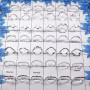 WSLR885-100 Pcs Solid 925 Silver Assorted Design Stacking Wholesale Rings Lot