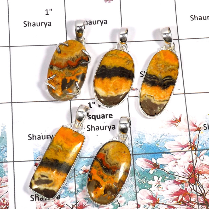 Bumble Bee- A WSP996 -925 Sterling Silver 5 Pcs. Combo Value Pack Pendant Lot Bumble Bee- A WSP996 -925 Sterling Silver 5 Pcs. Combo Value Pack Pendant Lot