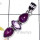 Purple copper Turquoise O - SD913-Cut & cab stones silver Pendant