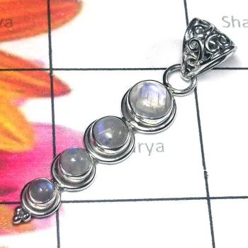 Rainbow cab O - SD902-925 Sterling silver gems Pendant India-SD902 Rainbow cab O - SD902-925 Sterling silver gems Pendant India-SD902