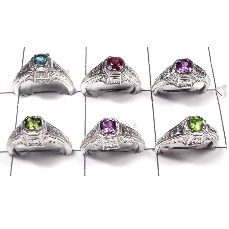 Multi cut B - SVP981-Multi cut faceted gemstone casting Rings