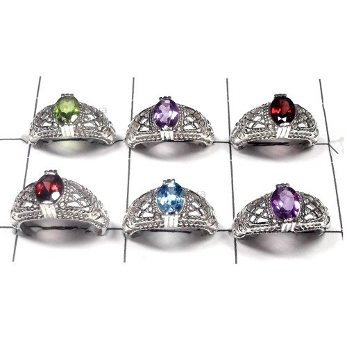 Multi cut O - SVP981-Multi cut faceted gemstone casting Rings