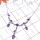 Amethyst cut O - SDN986-Faceted Amethyst gems silver Necklace