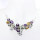 Multi Cut Gemstone D - SDN984-Multi faceted gemstone slver Necklace