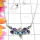 Cut & Cab O - SDN984-Multi faceted gemstone slver Necklace