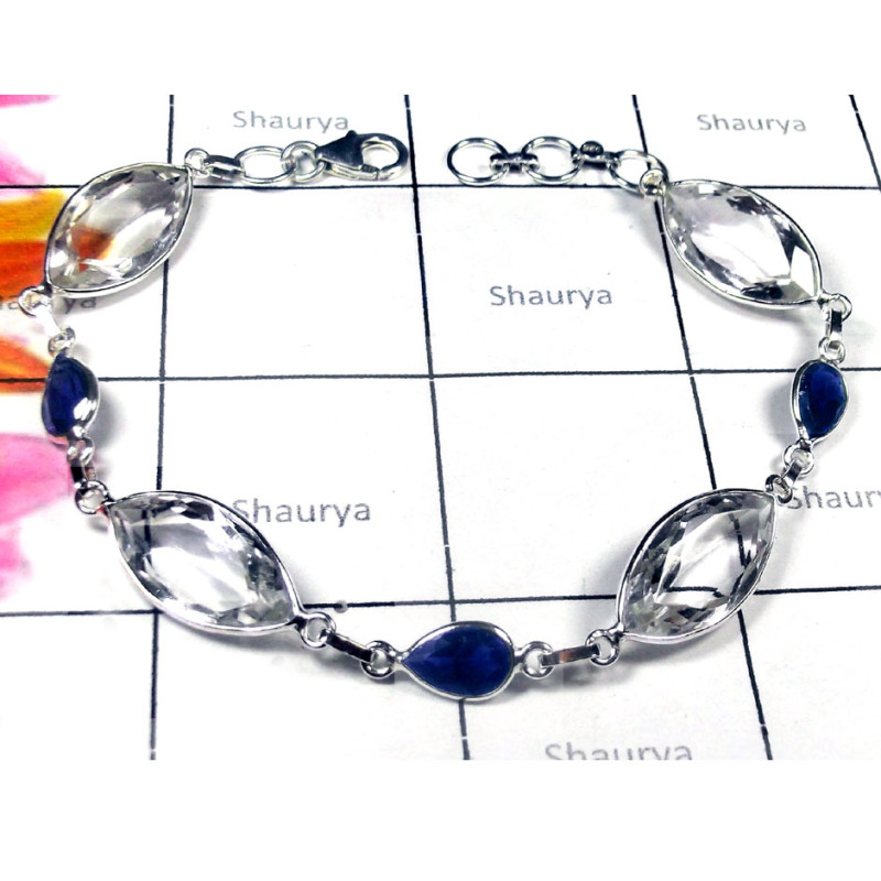 Crystal cut E - SBB985-Beautiful Tibitan Turquiose Bejal setting Bracelets Crystal cut E - SBB985-Beautiful Tibitan Turquiose Bejal setting Bracelets