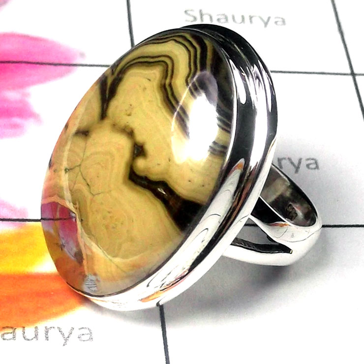 Schlem Bland O - DSL997-New gemstone schlem Bland silver Rings
