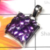 Dichroic glass B - DGL998-Exclusive Designer Dichroic glass silver Pendants