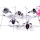 5 Pcs. Smoky A - SVP977-Semiprecious Cut Gemstone 925 Handmade Rings