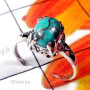 Blue Copper Touarquoise C - SCR973-925 Manufacturer Exclusive Casting Ring