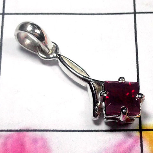 Garnet  Cut B - CSP994-Sterling Silver Semiprecious Gemstone Casting Pendant