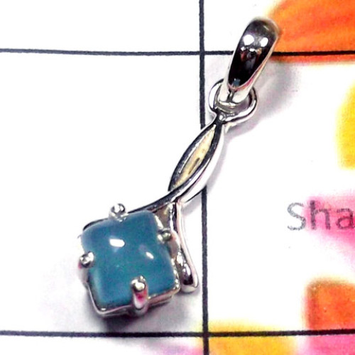 Chalcedony C - CSP994-Sterling Silver Semiprecious Gemstone Casting Pendant
