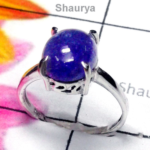 Tanzanite A - SCR969-Sterling Silver Semiprecious Gemstone Exclusive Casting R