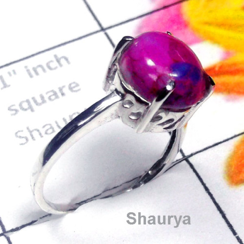 Purple Turquoise C - SCR969-Sterling Silver Semiprecious Gemstone Exclusive Casting R