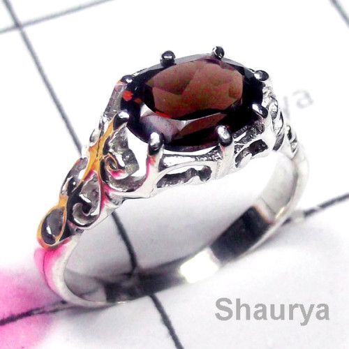 Smoky C - SCR968-925 Manufacturer Semiprecious Gemstone Stunning Casting R