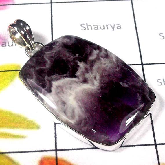 Amethyst lace Agate A - DAL998-Amethyst lace Agate silver gems Pendants Amethyst lace Agate A - DAL998-Amethyst lace Agate silver gems Pendants
