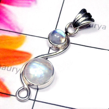 Rainbow D - SD887-Sterling Silver Rainbow Gemstone Wholesale Pendant Rainbow D - SD887-Sterling Silver Rainbow Gemstone Wholesale Pendant