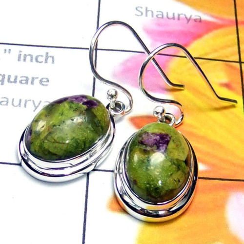 Mohave Stichtite A - MSD997-Wholesale silver Mohave stichtite gems Earring Mohave Stichtite A - MSD997-Wholesale silver Mohave stichtite gems Earring