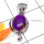 Purple Turquoise O - SD879-Sterling Silver Purple Turquoise Direct Factory Pendant